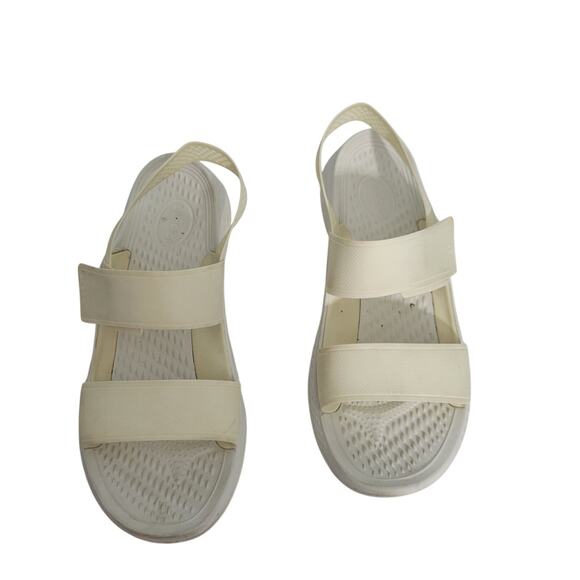 CROCS Shoes - Crocs Literide 360 Cream Sandals Size 9  31026-2857